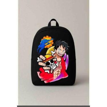 Imagem de Mochila Escolar Estampada Luffy Pirata Heroi Bolsa Ideal Para Passeios