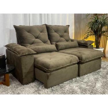 Imagem de Sofá Retrátil Reclinável 2,30 m Marrom 500 Zuqui Plus - MASTER