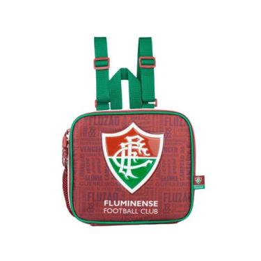 Imagem de Lancheira Térmica Fluminense Infantil Escolar Tricolor Clube Cor:Grená