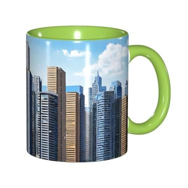 Imagem de Zeraoke Canecas de café criativas com estampa de cidade, personalizadas, presente para família, tamanho de 325 ml, unissex