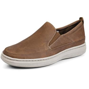 Imagem de Opananken Nirvana Sapatos casuais masculinos mocassins de couro sem cadarço - 100% couro legítimo, forro macio, palmilha de látex de ar, sola de poliuretano flexível. Leve, durável, resistente ao odor
