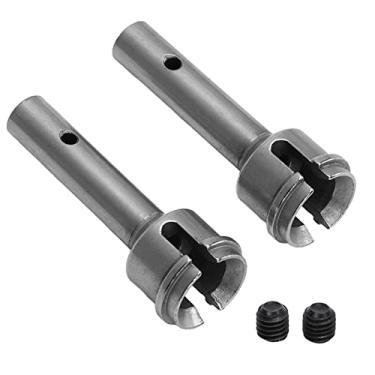 Imagem de CUOFYUNL 1 par de aço RC eixo da roda traseira acessórios de substituição de carro RC para modelos ARRMA 6S 1/7 (Prata)