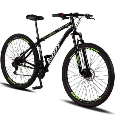Imagem de Bicicleta Aro 29 Aço Carbono Gott Vortex Rx 21v Com Suspensão E Freio A Disco Preto-verde