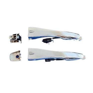 Imagem de Maçaneta externa cromada compatível com Nissan Altima, Teana e Pathfinder (2013-2018) com botões e cabos de sensor.(Left and right)