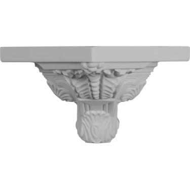 Imagem de Ekena Millwork Canto externo MOC05X06MO (compatível com moldagem MLD05X06X08MO), 16,5 cm P x 13,8 cm A, branco