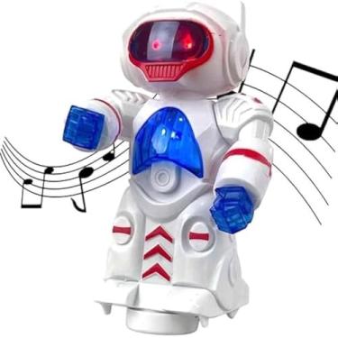 Imagem de Robo infantil colorido, interativo, com luzes e sons, funciona a pilha, divertido