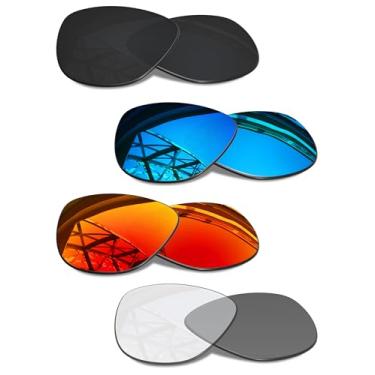 Imagem de SmartVLT Conjunto de 4 lentes de reposição masculinas para óculos inteligentes Ray-Ban Meta Skyler RW4010 e Gen2 RW4014 (52 mm), pacote combo S01, transição, proteção UV, antiarranhões