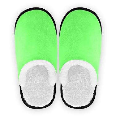 Imagem de Joisal Chinelos femininos portáteis Tie Dye Dragonflies para casa, chinelos de viagem para avião 35-45, Verde cobalto, 9-12 US Women/9-12 US Men