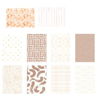 Imagem de 50 folhas de papel de scrapbook decorativo feito à mão – Série doce para decoração simples de diário, ideal para agendas, álbuns de recortes e projetos DIY