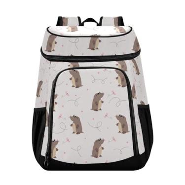 Imagem de Mochila térmica portátil com 36 latas de desenho animado Little Moles para almoço, piquenique, viagem, acampamento, caminhada