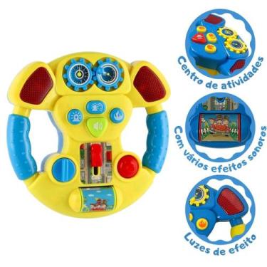 Imagem de Volante Musical Divertido Infantil Com Luzes E Sons Bbr Toys, Amarelo