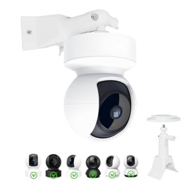 Imagem de GOOSEEN Suporte de parede de canto compatível com TP-Link Tapo C200/C210, câmera de segurança Kasa EC70/KC410S, suporte de montagem ajustável de 360 graus, com parafuso de 1/4 fácil de instalar