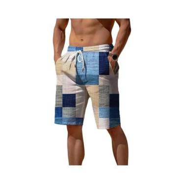 Imagem de Bermudas Masculinas Coloridas Com Estampa Gráfica Em Gradiente Impress