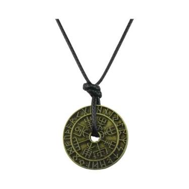 Imagem de Colar Com Pingente De Bússola Viking Vintage Masculino, Acessórios De 
