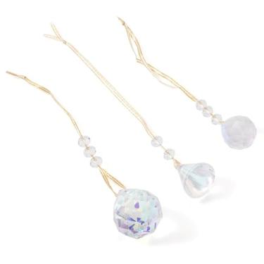 Imagem de Spritewelry Apanhador de sol de cristal, apanhador de brilho solar de cristal transparente, prisma de arco-íris, prisma de lágrima, cristais pendurados, prismas para decoração de jardim e casa