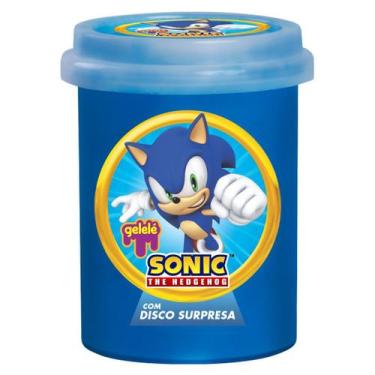 Imagem de Slime Sonic com Disco Surpresa Gelelé 152g - Doce Brinquedo