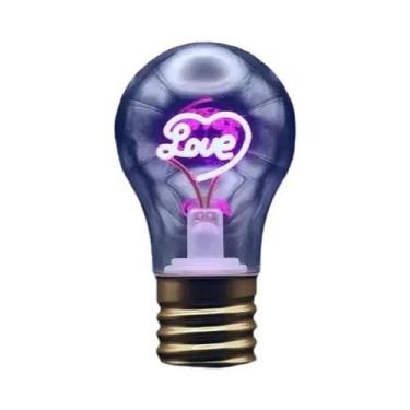 Imagem de Lâmpada LED Edison Filamento Dimmable Rosa A70 E40 5V 360 Graus Lâmpad