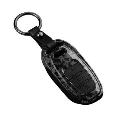 Imagem de Capa De Chave De Carro Em Estilo Fibra De Carbono ABS Para Audi A1 A3 