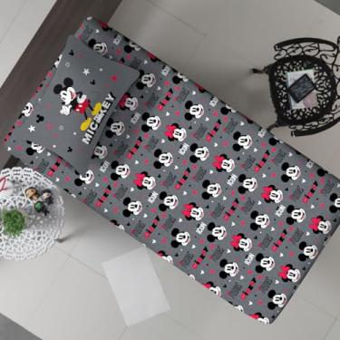 Imagem de Jogo de Lençol Portallar Disney Joy Fronha 100% Algodão Solteiro Mickey Minnie Bold