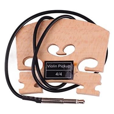 Imagem de RiToEasysports Acessórios para Violino, Ponte Captadora de Violino, Metal de Madeira de Bordo de Alta Sensibilidade para Equalizadores de Pré-amplificadores