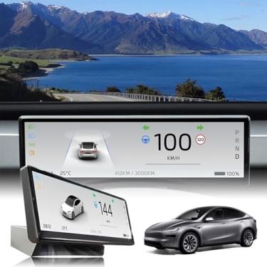 Imagem de TESCYBERMODS Tela Carplay para modelo Juniper 2025 2026 HD 22.4 cm HUD sem fio Apple CarPlay e acessórios automotivos Android, atualizações OTA, monitor de ponto cego, botões rápidos