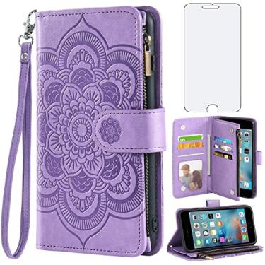 Imagem de Asuwish Capa carteira compatível com iPhone 6plus 6splus 6/6s Plus e protetor de tela de vidro temperado flip porta-cartões capa de celular para iPhone 6 6+ iPhone 6s 6s+ i 6P 6a S Six iPhone6splus