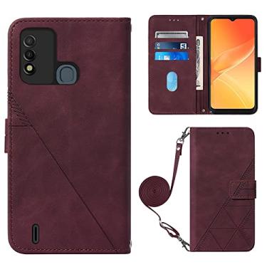Imagem de For Itel P37/Vision 2S/P651L Crossbody 3D Embossed Flip Leather Phone Case