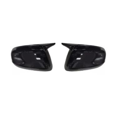 Imagem de Compatível com Honda Fit Jazz 2009-2013 Adesivo de carro Retrovisor Tampa do espelho lateral Tampa da asa Porta externa Vista traseira Caso Guarnição de fibra de carbono(No Light Black)