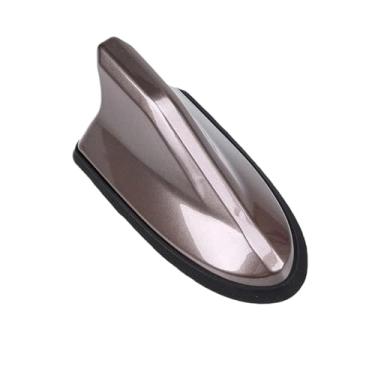 Imagem de Antena de barbatana de tubarão de carro antena de sinal de rádio FM à prova d'água para assento, peças externas de carro, multifuncional, externa, (marrom)