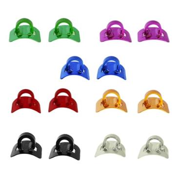 Imagem de Yuauy 14 conjuntos de cabos de bicicleta MTB, guia de cabo de freio, cabo de câmbio, guia de base, clipe de linha de encaixe, invólucro de tubo, liga durável, 2 conjuntos cada, 7 cores, preto