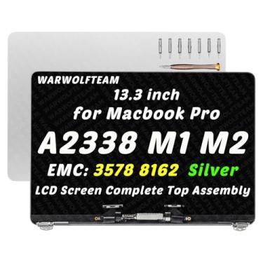 Imagem de WARWOLFTEAM 13,3 polegadas compatível com MacBook Pro A2338 M1 2020 M2 2022 EMC 3578 EMC 8162 661-12830 661-12829 661-17548 661-17549 661-15733 3 256 Conjunto de substituição de tela LCD 0 x 1600