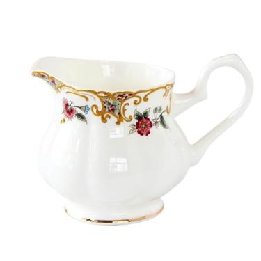 Imagem de Jarro de leite de cerâmica com alça e bico de gotejamento doméstico multiuso pote de molho jarro de leite (vermelho)