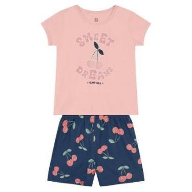 Imagem de Pijama Infantil Menina De Cereja Brilha No Escuro Brandili-Feminino