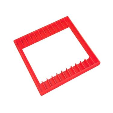 Imagem de Rack de armazenamento de CD PET para mesa doméstica com até 12 álbuns para armazenamento de decoração de escritório doméstico (vermelho)