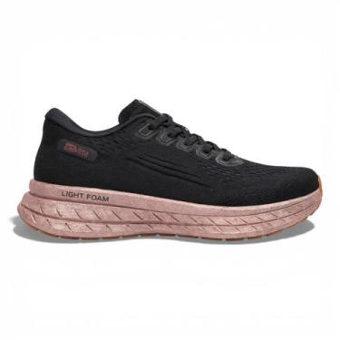 Imagem de Tênis Casual Actvitta 484170028446 Feminino, 37, Preto rosa, Cinza cla
