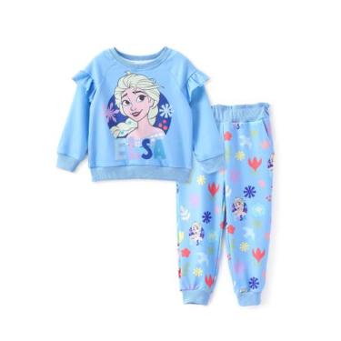 Imagem de Conjunto de camisa com babados e calças de bolso Disney Frozen Elsa pa