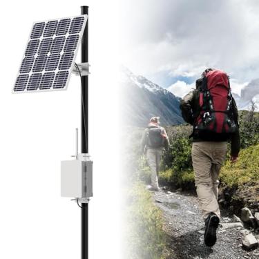 Imagem de Nodo solar Meshtastic ao ar livre, repetidor de nó solar Meshtastic com placa-mãe Lora Meshtastic V3 Esp32, sem fio de longo alcance ao ar livre