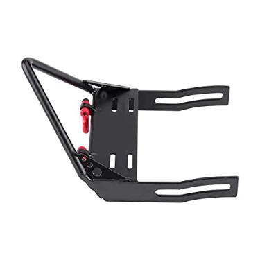 Imagem de Generic Proteção Atraente do Pára-choque Dianteiro de Aço da Esteira Rolante RC para Carro de Controle Remoto Axial SCX10 1/10, Material de Aço Durável, Preto e Vermelho, 4,3 X 3", Se Encaixa No