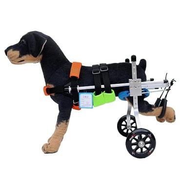 Imagem de Cadeira de rodas de caminhada assistida por animais de estimação para suporte traseiro, carrinho de treinamento de reabilitação de cães, scooter de cachorro com pernas traseiras paralisadas