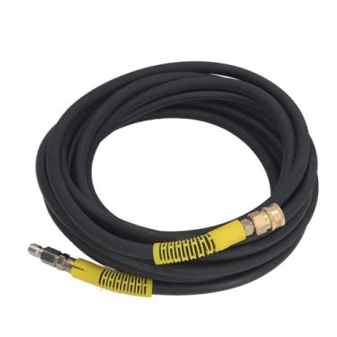 Imagem de Lavadora de alta pressão Mangueira 9m 30MPa 3/8 pol. Conexão rápida Aço resistente ao desgaste Fio Construção Mangueira de água flexível e durável para máquina de lavar carro