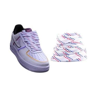 Imagem de Cadarços Elásticos De Cores Mistas Para Tênis AF1 AJ 100 120 140CM Cad