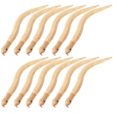Imagem de Fun Express Cobras de madeira DIY - Conjunto de 12 - Artesanato para crianças e atividades de festa - Bíblia de férias VBS Material escolar/decoração