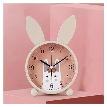 Imagem de Quarto Despertador de coelho fofo para crianças, luz noturna, despertador alto para decoração mesa, quarto, relógio treinador sono, presente aniversário Decoração(Grande)