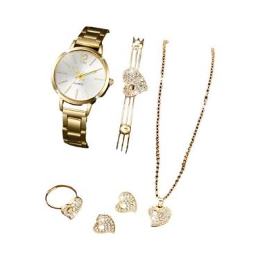 Imagem de Conjunto De Relógios De Pulso Femininos De Moda Com Pulseira De Aço In