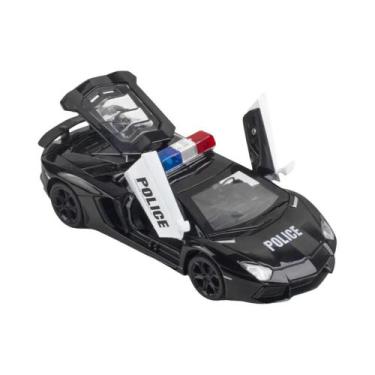 Imagem de Carrinho De Polícia LP740 Em Metal Fundido Escala 1:32 Para Meninos, C