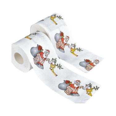 Imagem de Papel Higiênico Com Estampa De Árvore De Natal, Decoração Para Casa, T