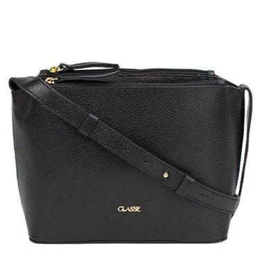 Imagem de Bolsa Feminina Classe Couro Legítimo com Alça Ajustável e Compartiment