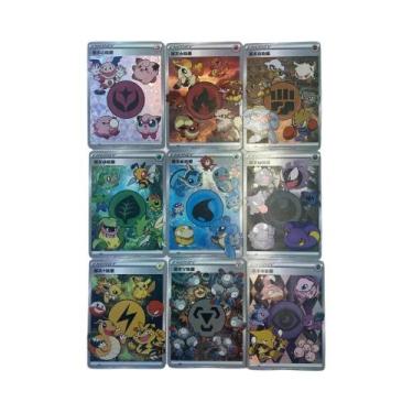 Imagem de Conjunto De Cartas De Energia Pokémon 9 Peças DIY Charmander Bulbasaur