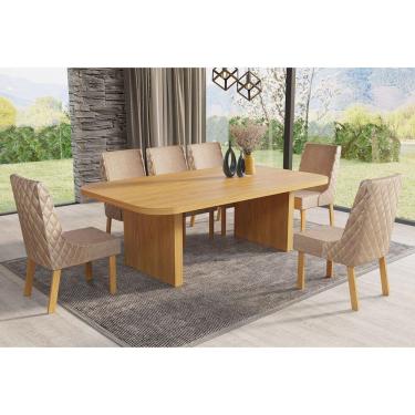 Imagem de Conjunto Mesa E 6 Cadeiras Infinity Sauipe Bom Pastor marrom