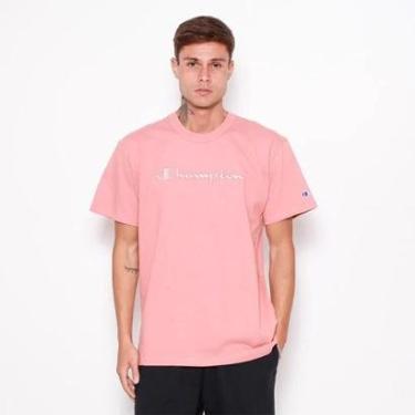Imagem de CAMISETA CHAMPION PES MC SCRIPT TIMELESS CORAL-Masculino